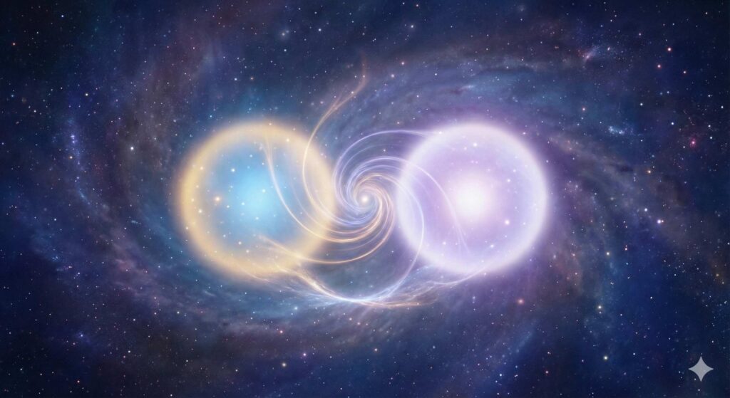 潜在意識下で元彼の魂とコンタクトを取っているスピリチュアルな光景